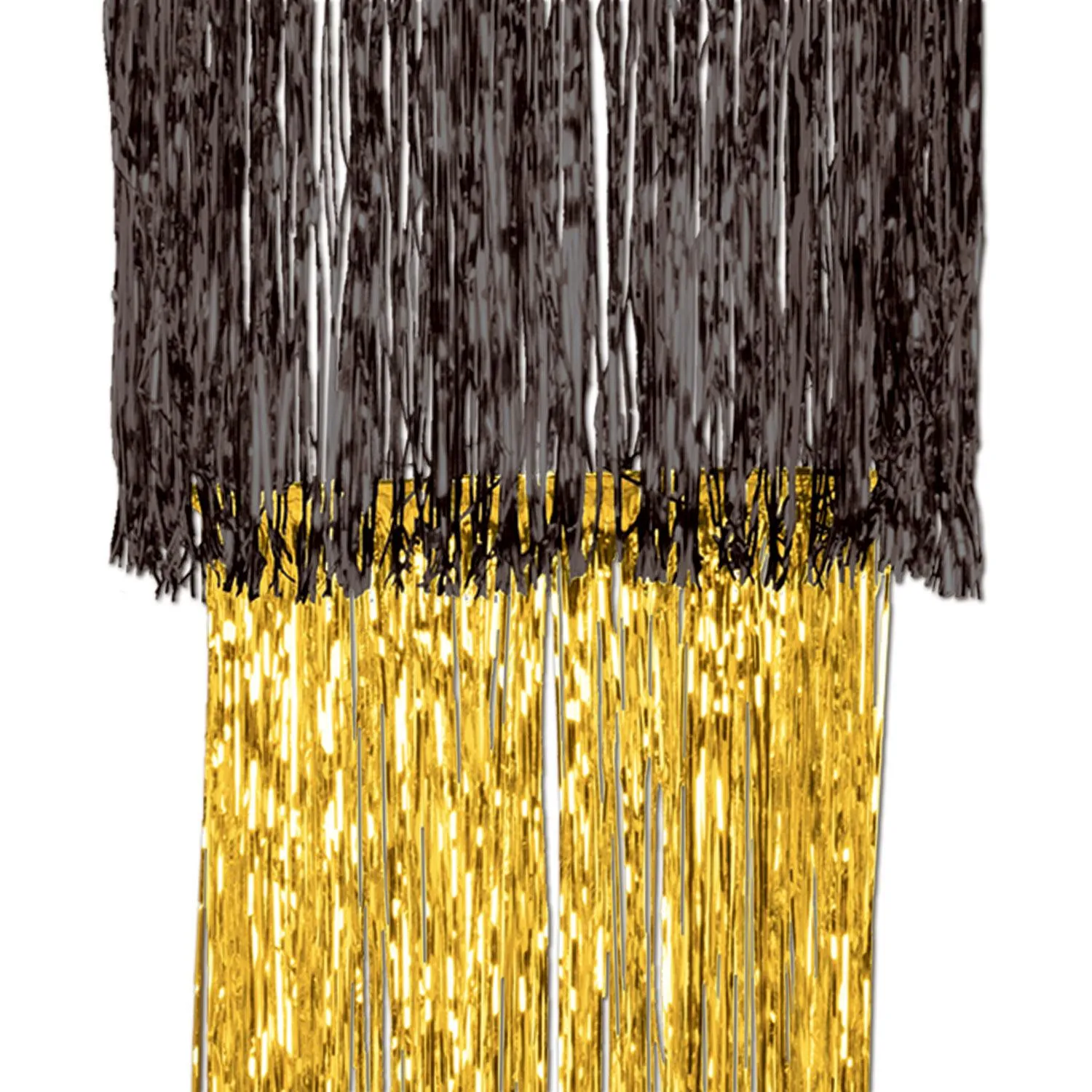 3-Tier (1-Ply) Shimmering Party Chandelier - black & gold