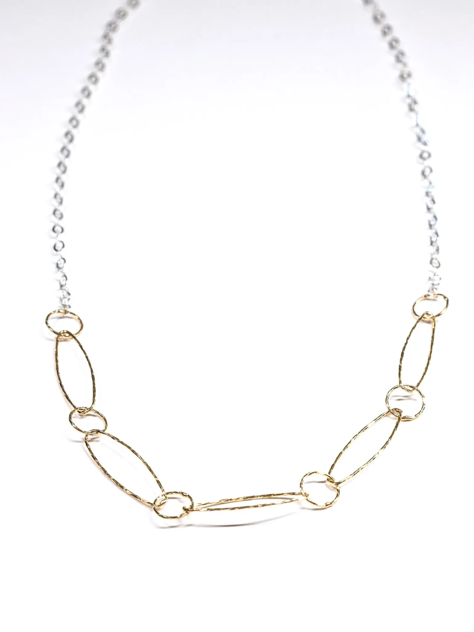 5 links Necklace -Gold & Silver