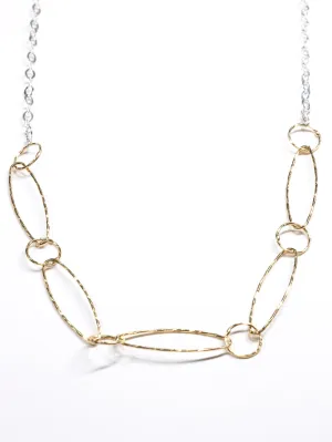 5 links Necklace -Gold & Silver