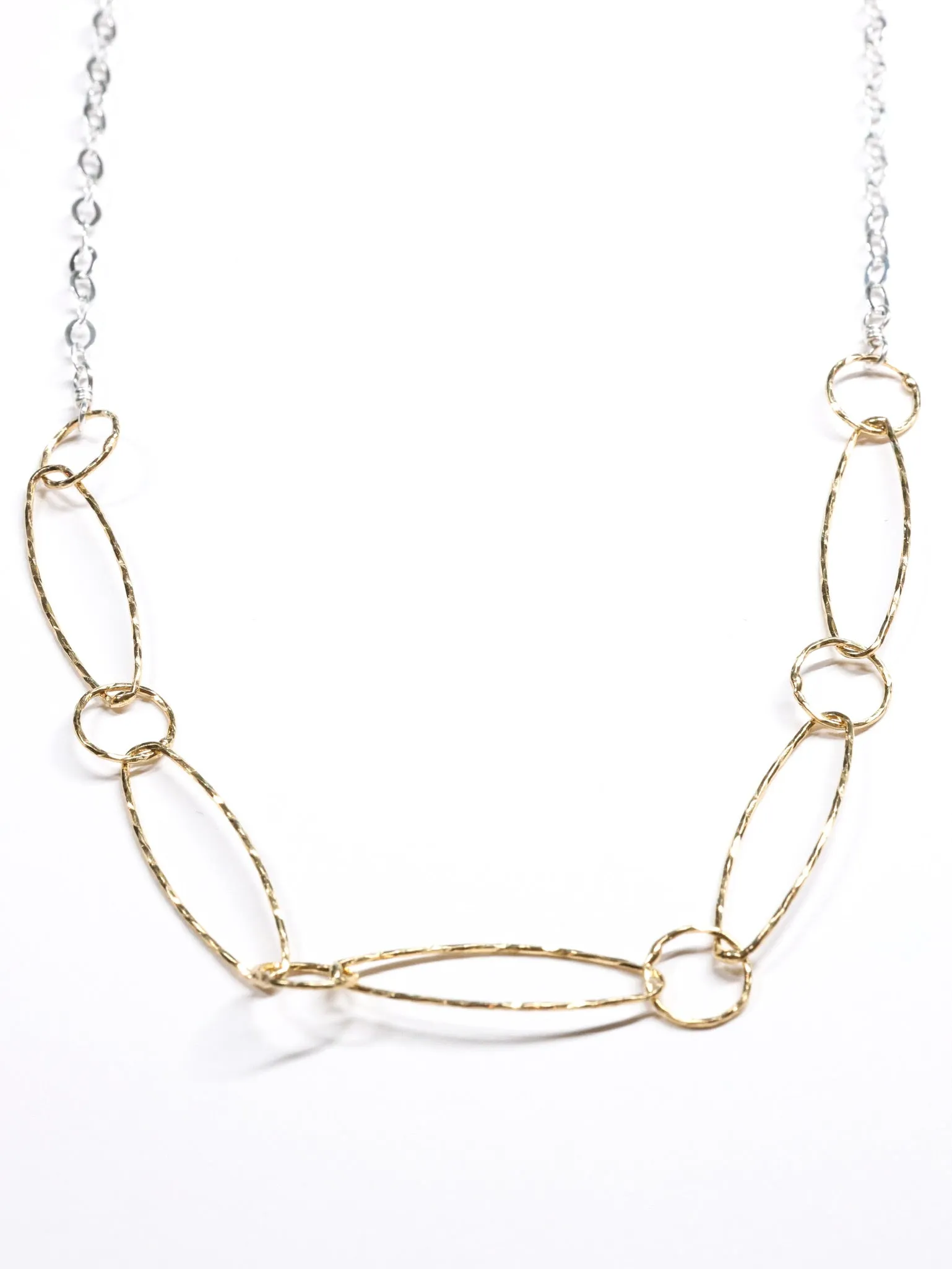 5 links Necklace -Gold & Silver