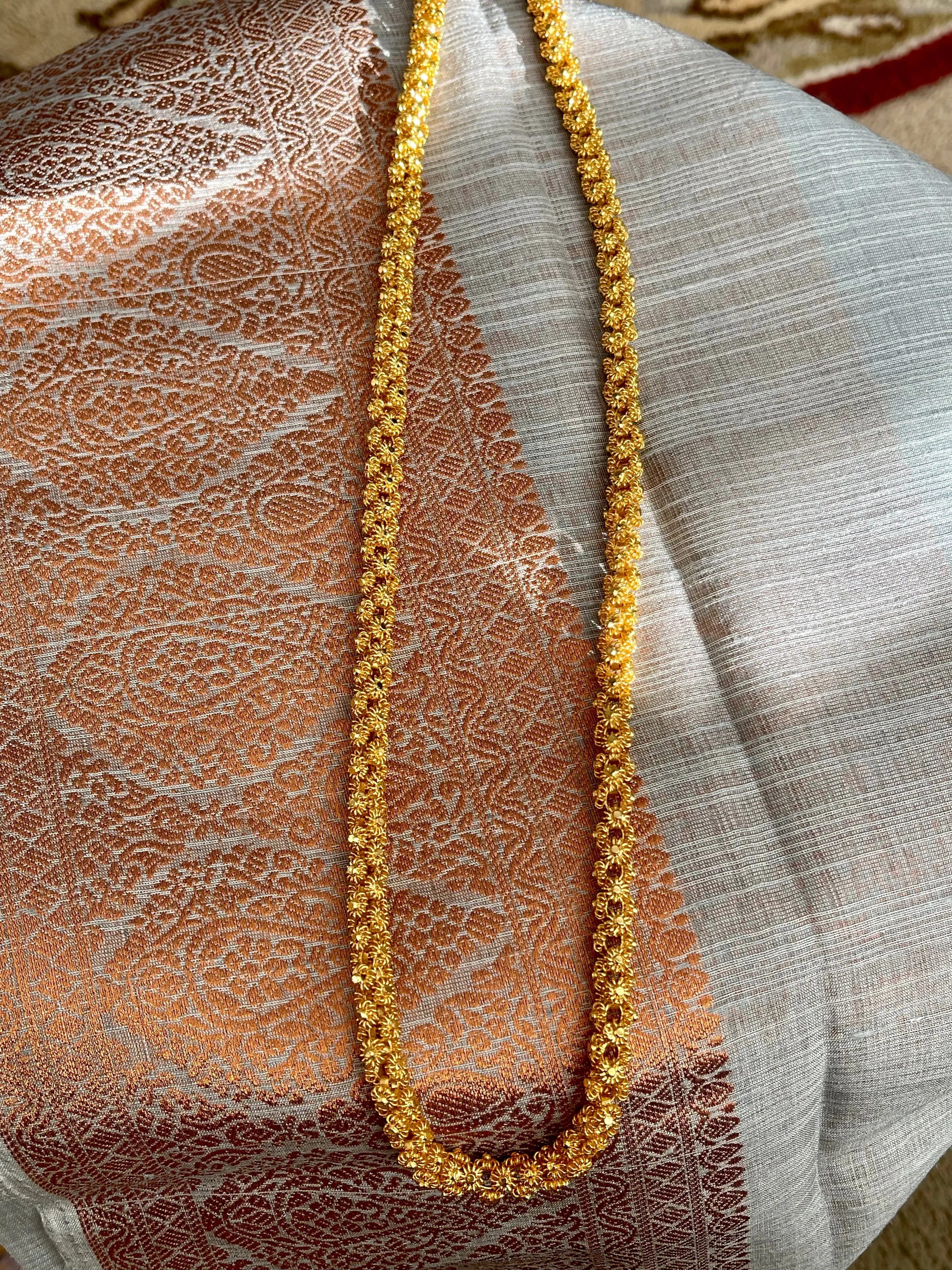 Citigold Goldplated Long Filigree Necklace