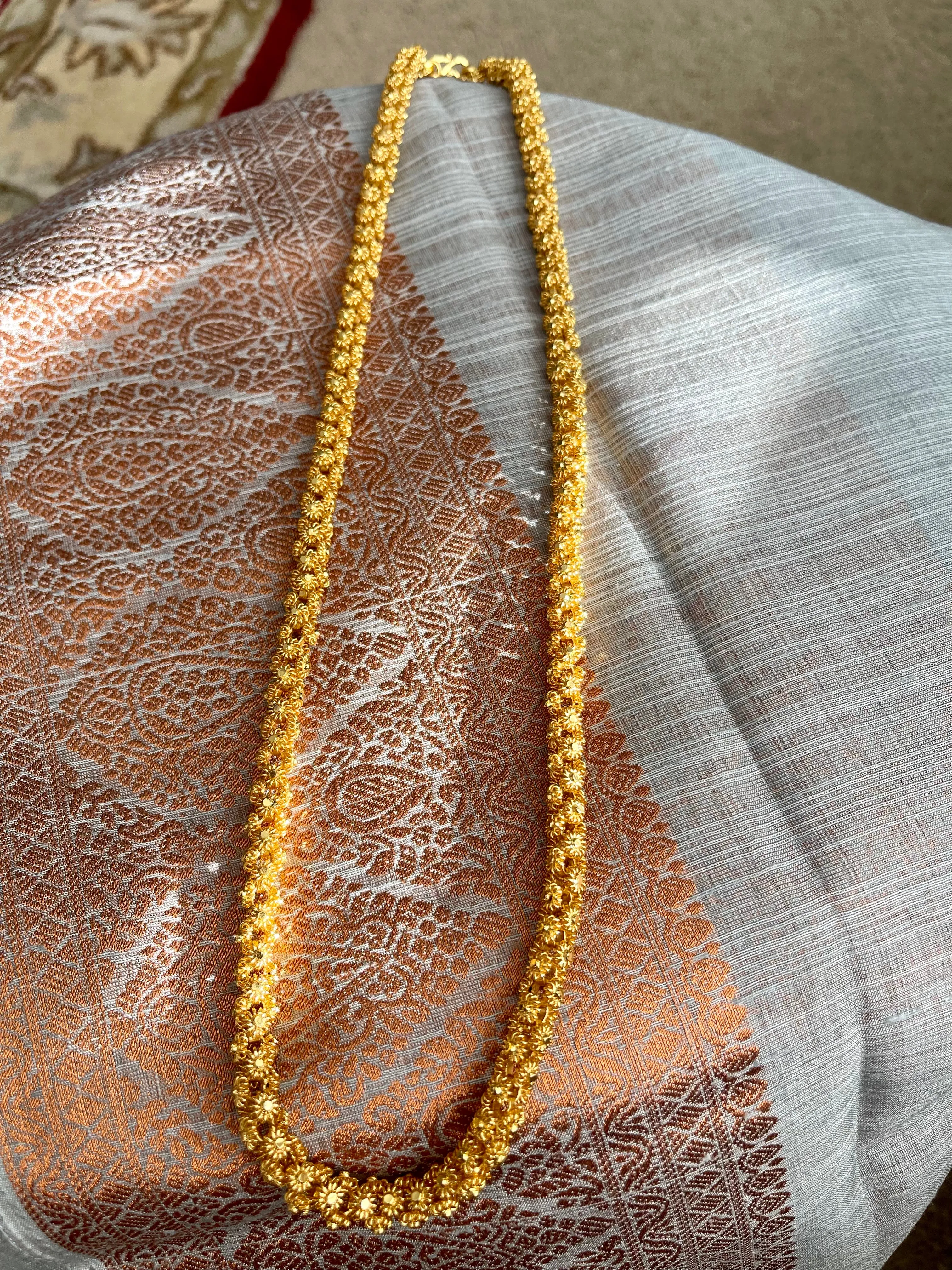Citigold Goldplated Long Filigree Necklace