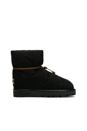 Cord Jet Black Pillow Boot