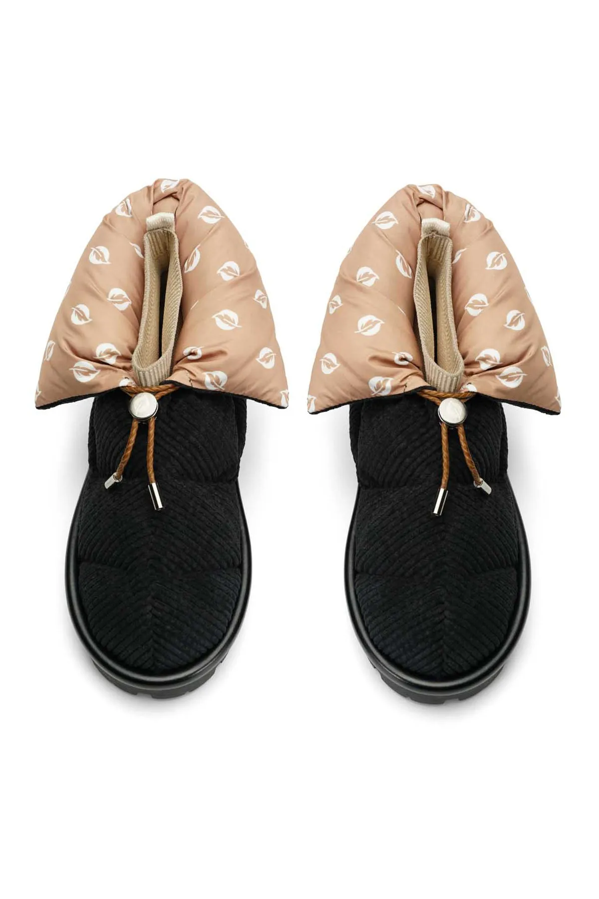 Cord Jet Black Pillow Boot