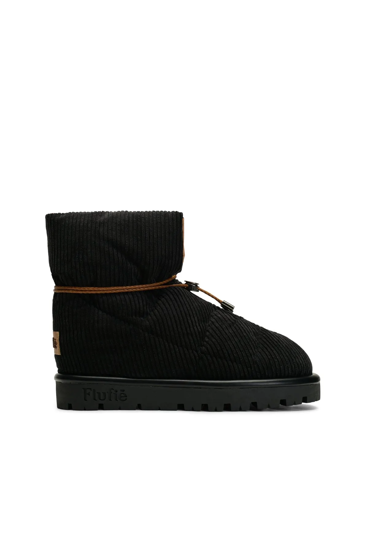 Cord Jet Black Pillow Boot
