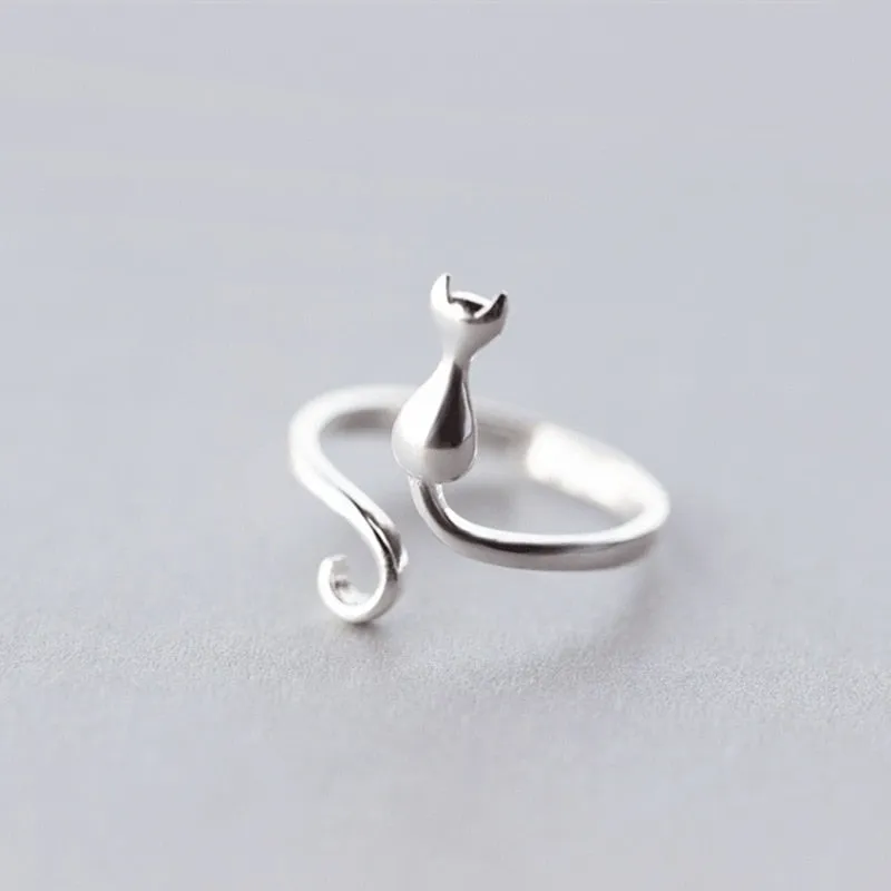 Cute Cat Ring Simplicity Fashion Jewelry