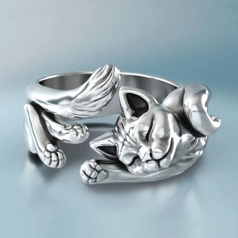 Cute Cat Ring Simplicity Fashion Jewelry