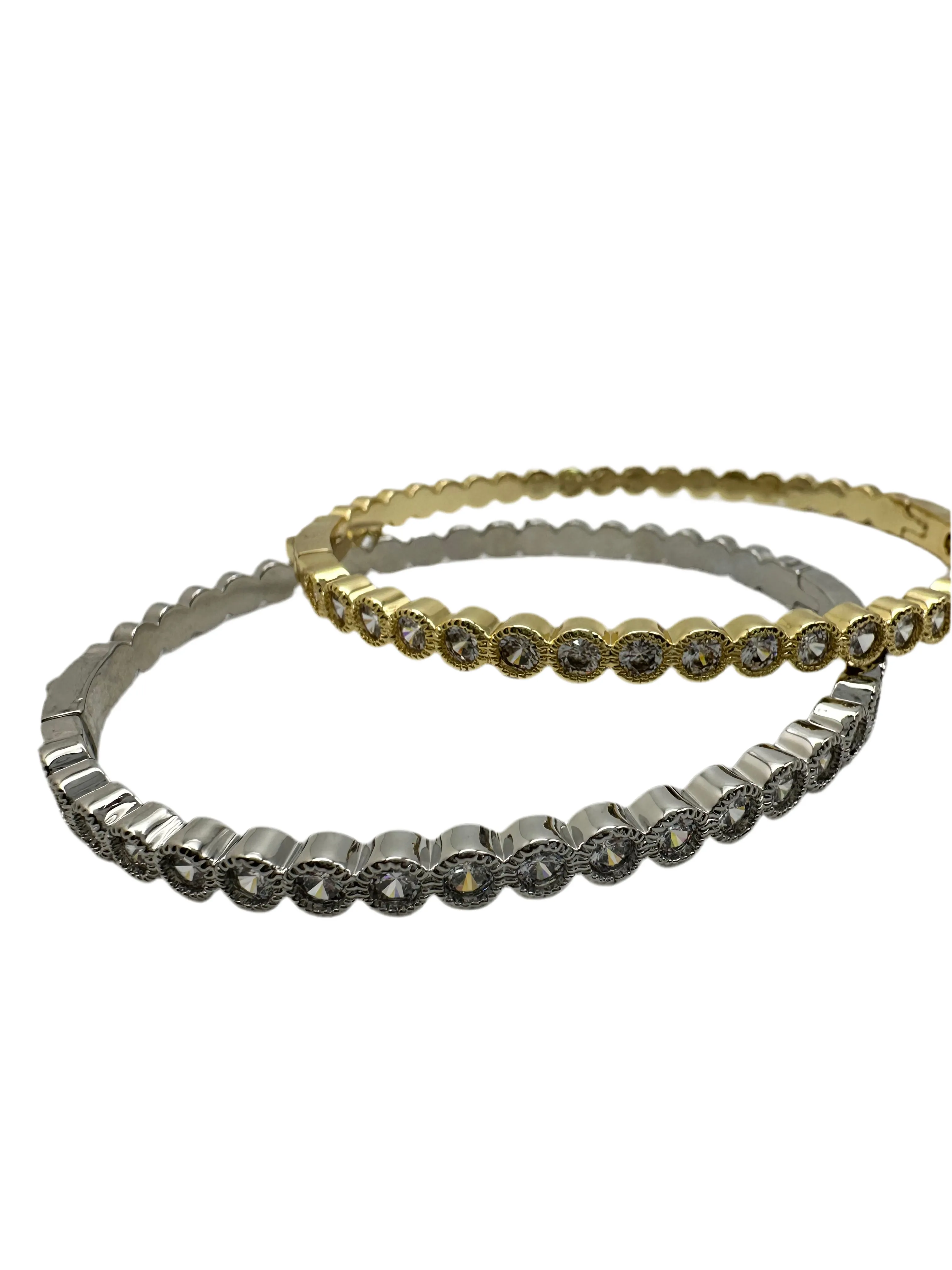 CZ Bezel Set Bangle