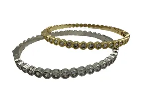 CZ Bezel Set Bangle