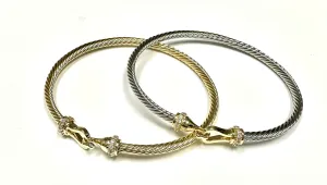 CZ Cable Buckle Bracelet