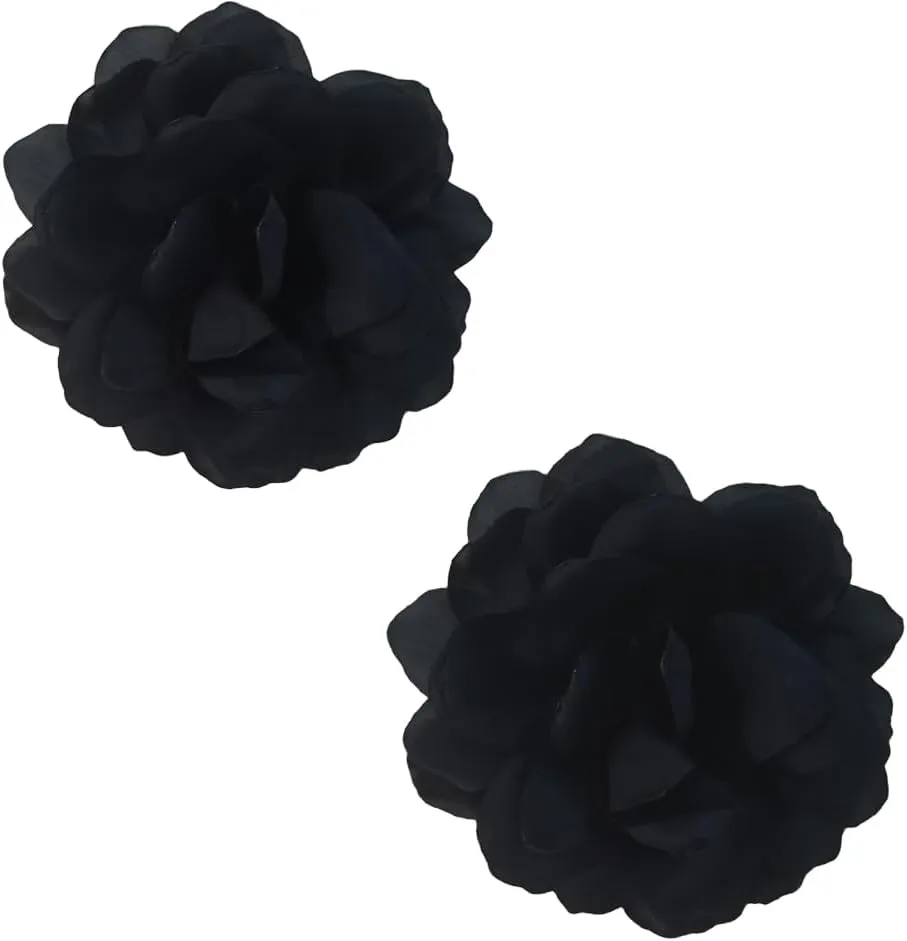 Dainty Satin Fabric Rose Flower Brooches Extra Large Rose Flower Brooches Big Camellia Flower Brooches Lapel Pins for Women Wedding Party Dance Clothes Hair Accessories Jewelry