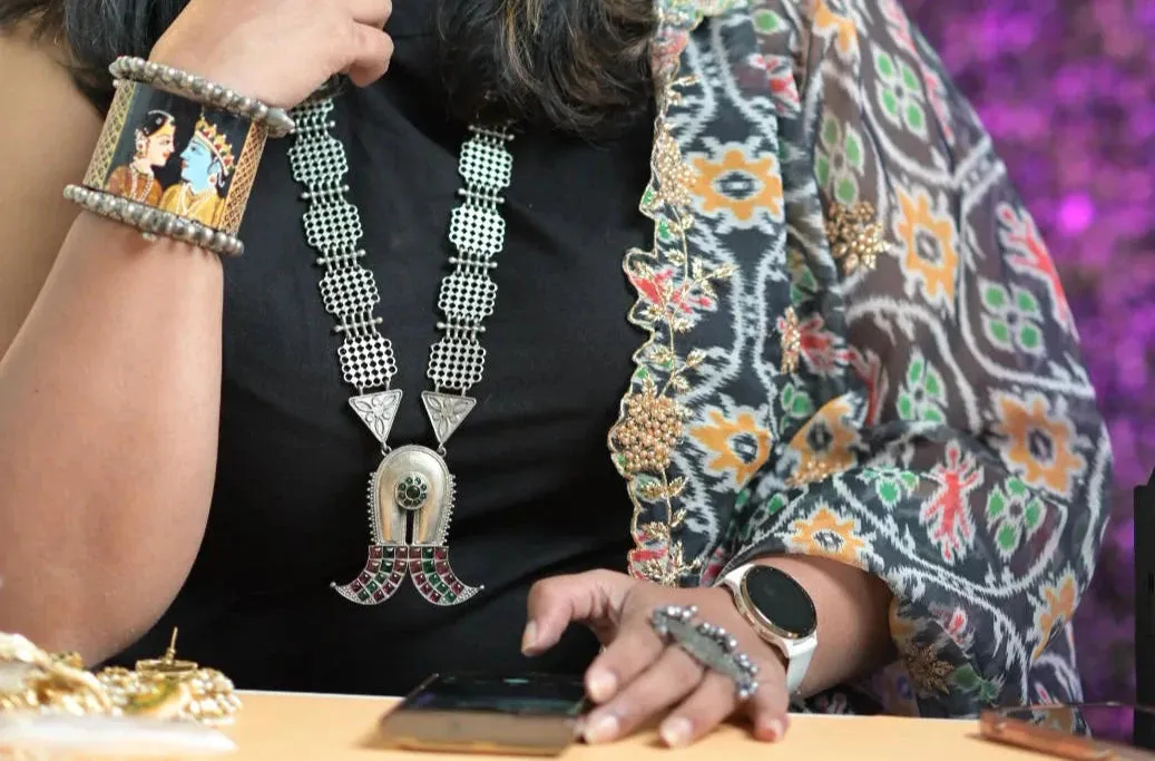 Dual 2 Tone Fusion Long Necklace