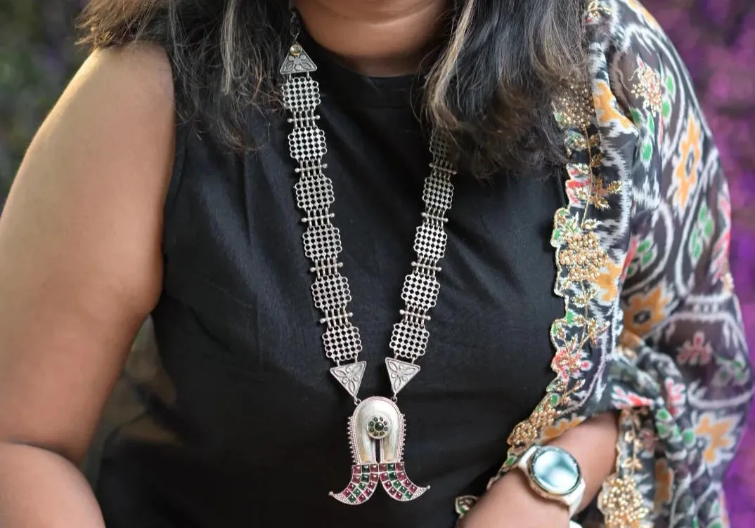 Dual 2 Tone Fusion Long Necklace