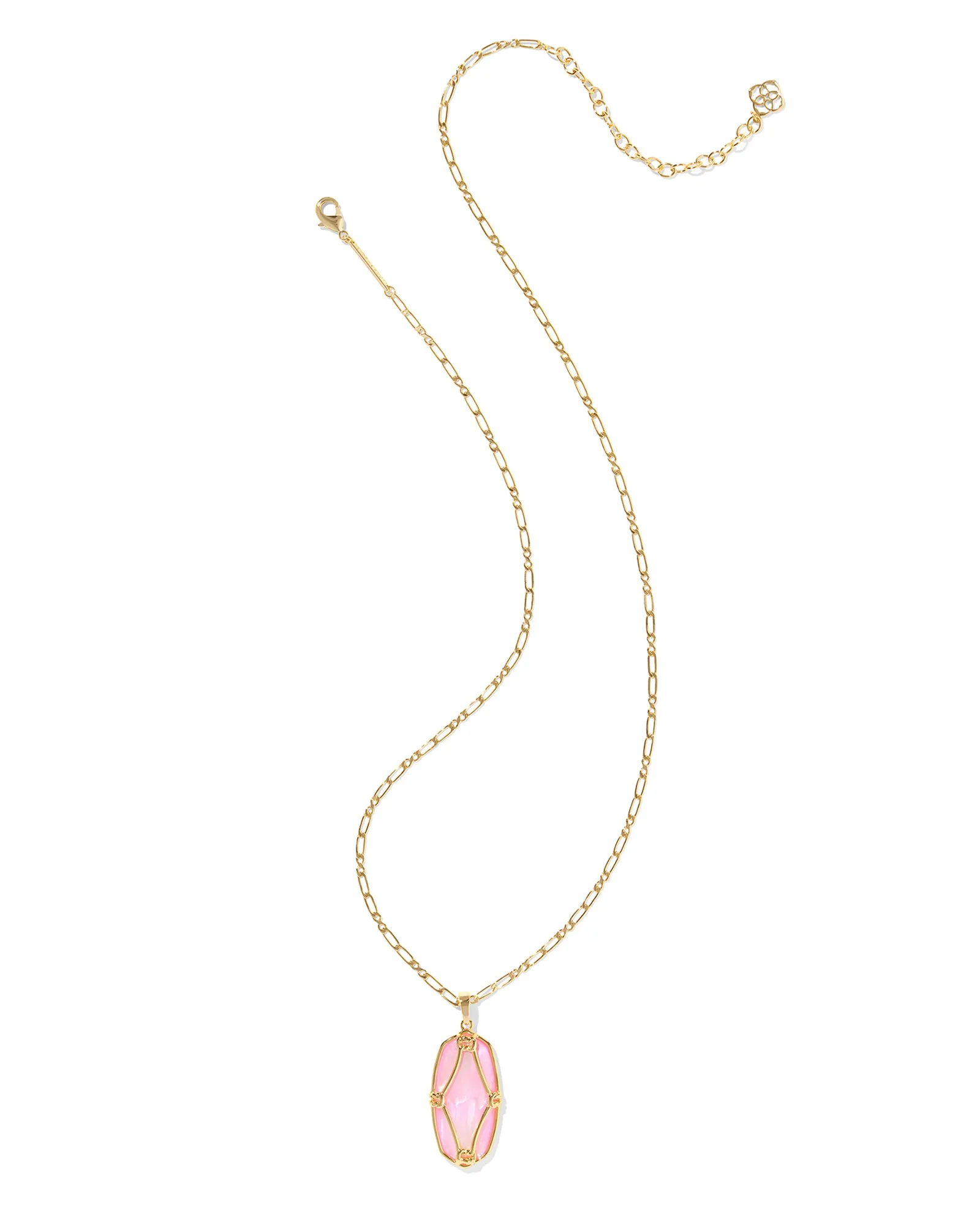Elle Lattice Frame Long Necklace