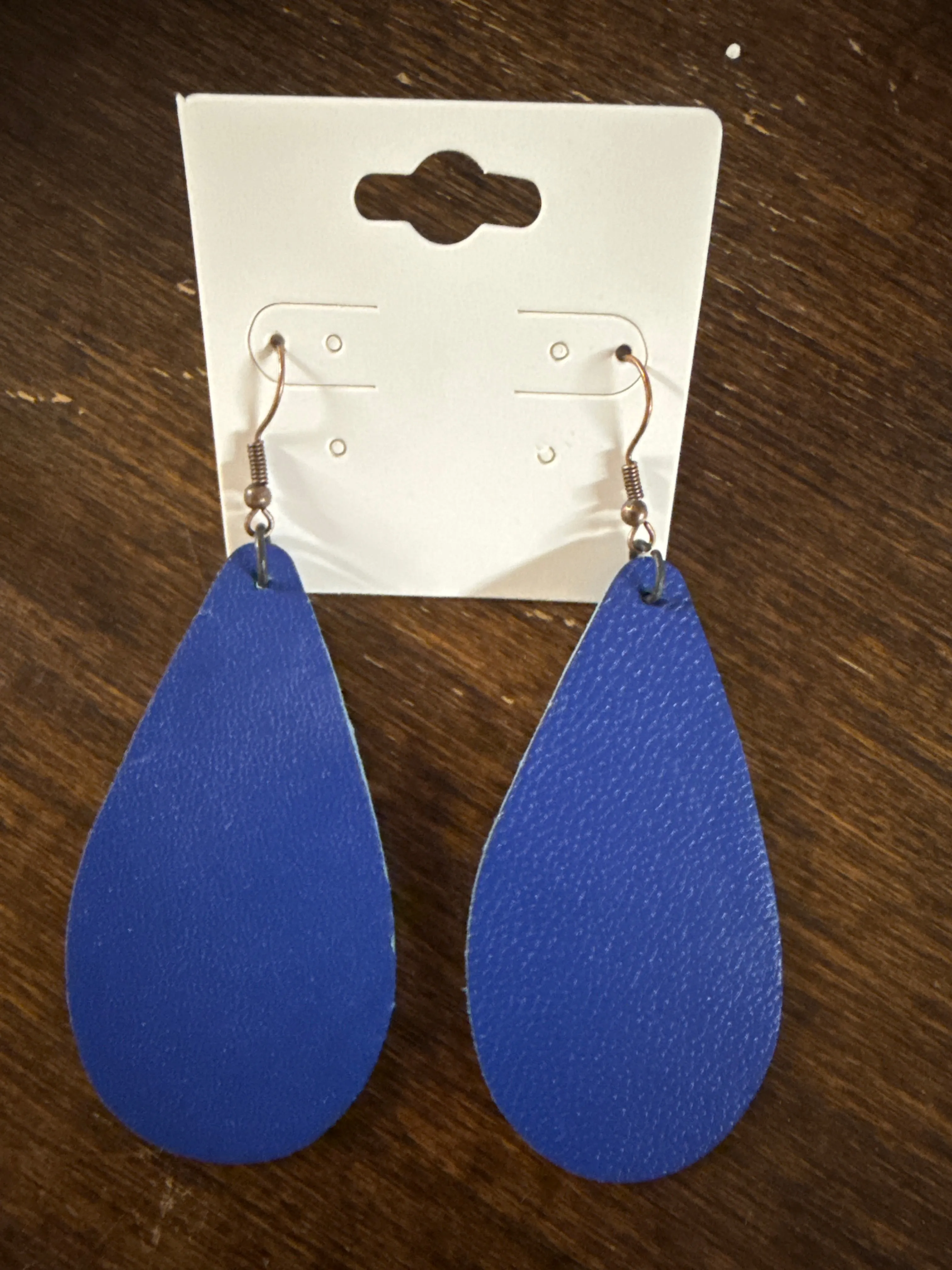 Leather Teardrop Earrings
