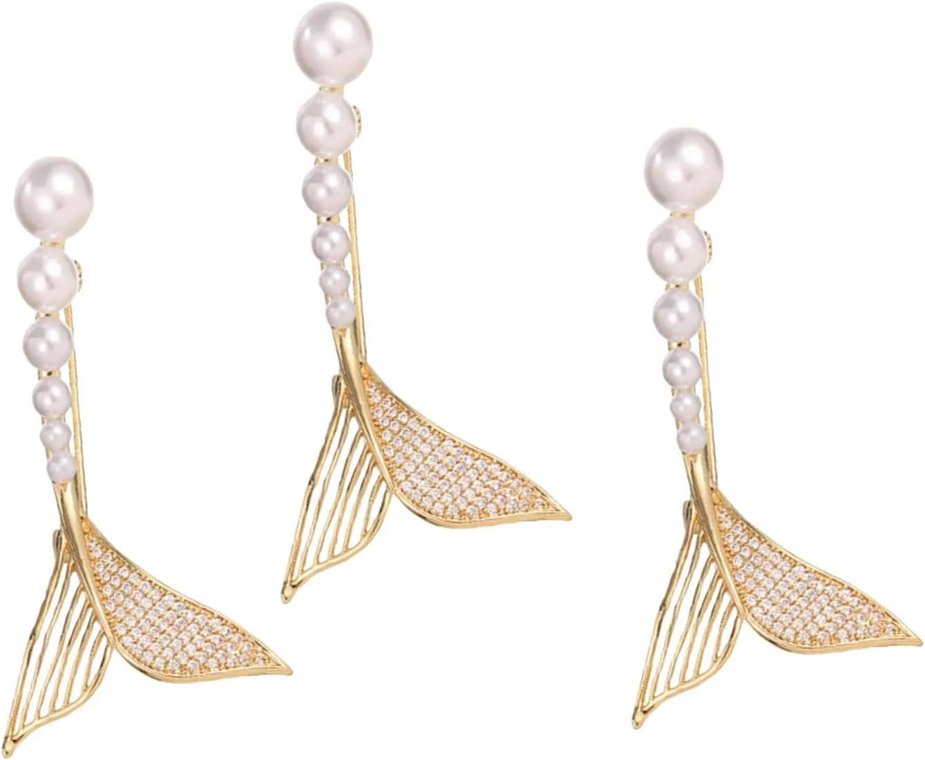 Pretty Gold Crystal Animal Brooches Pins Elegant Full Shining Rhinestone Mermaid Tail Cat Birdie Panda Brooch Novelty Funny Pins Fashion Jewelry Brooches Accessories for Women Girl