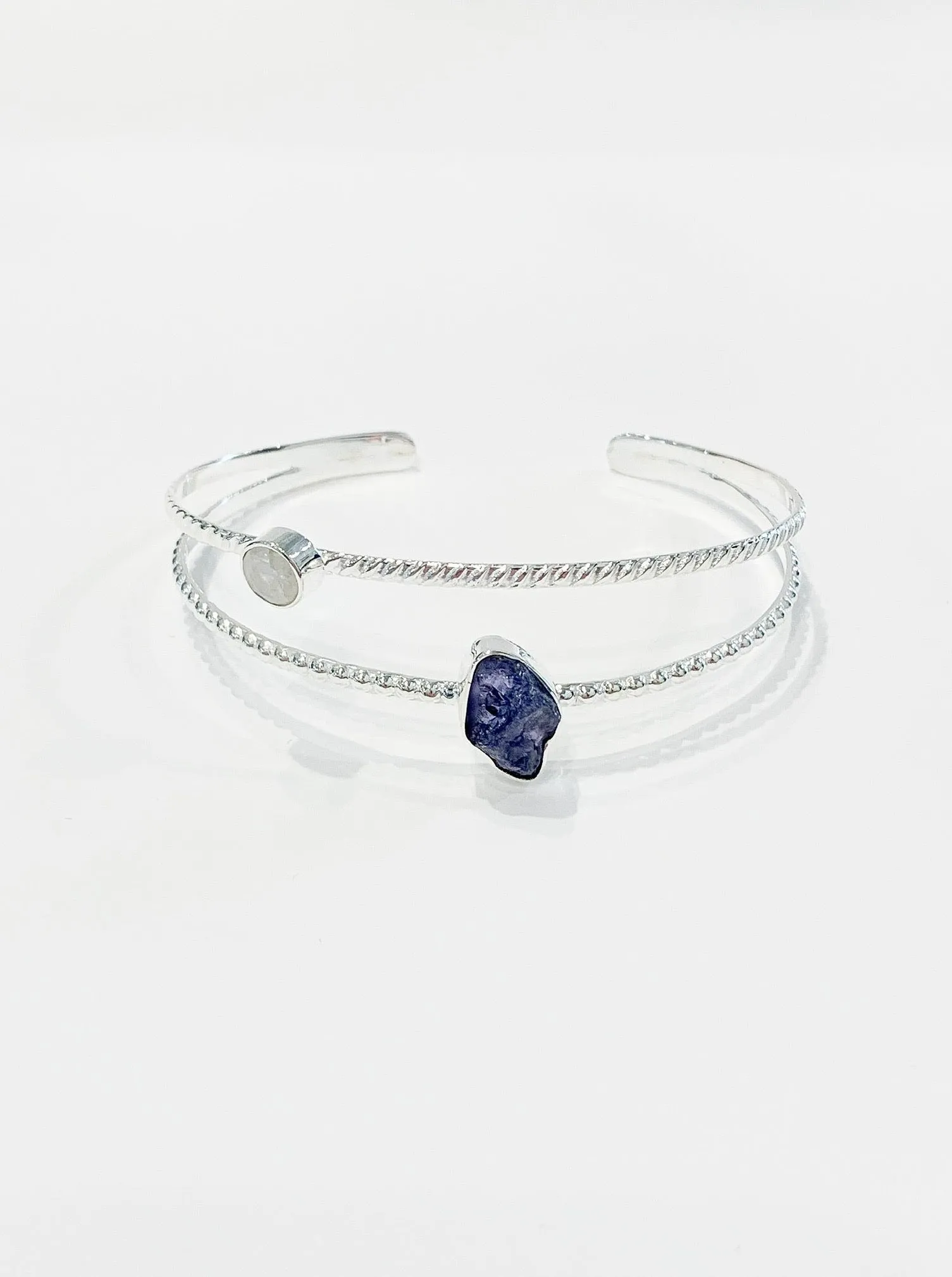 Serenity - Rough Tanzanite and Moonstone nh Bracelet