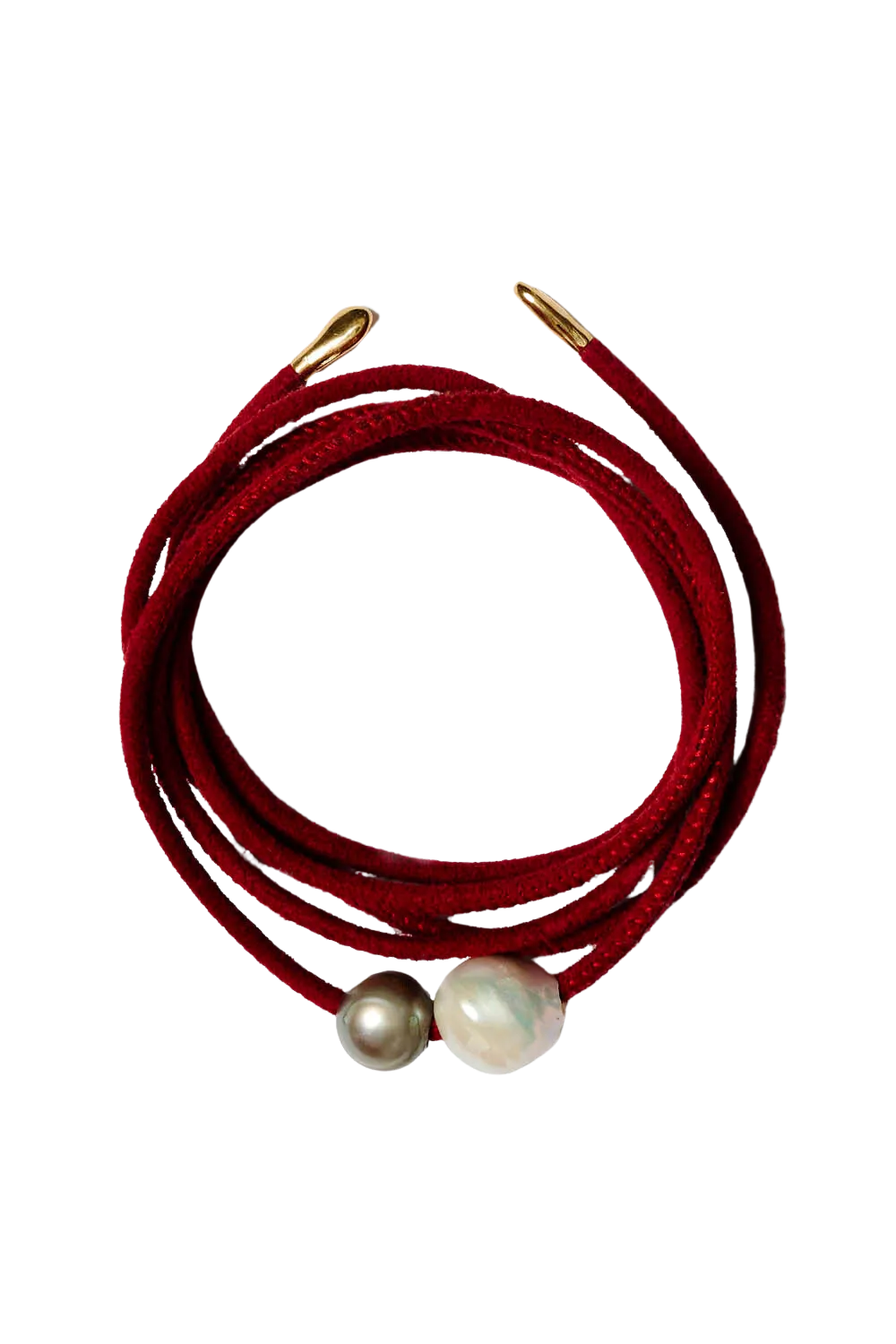 Vanya Leather Wrap Bracelet in Red