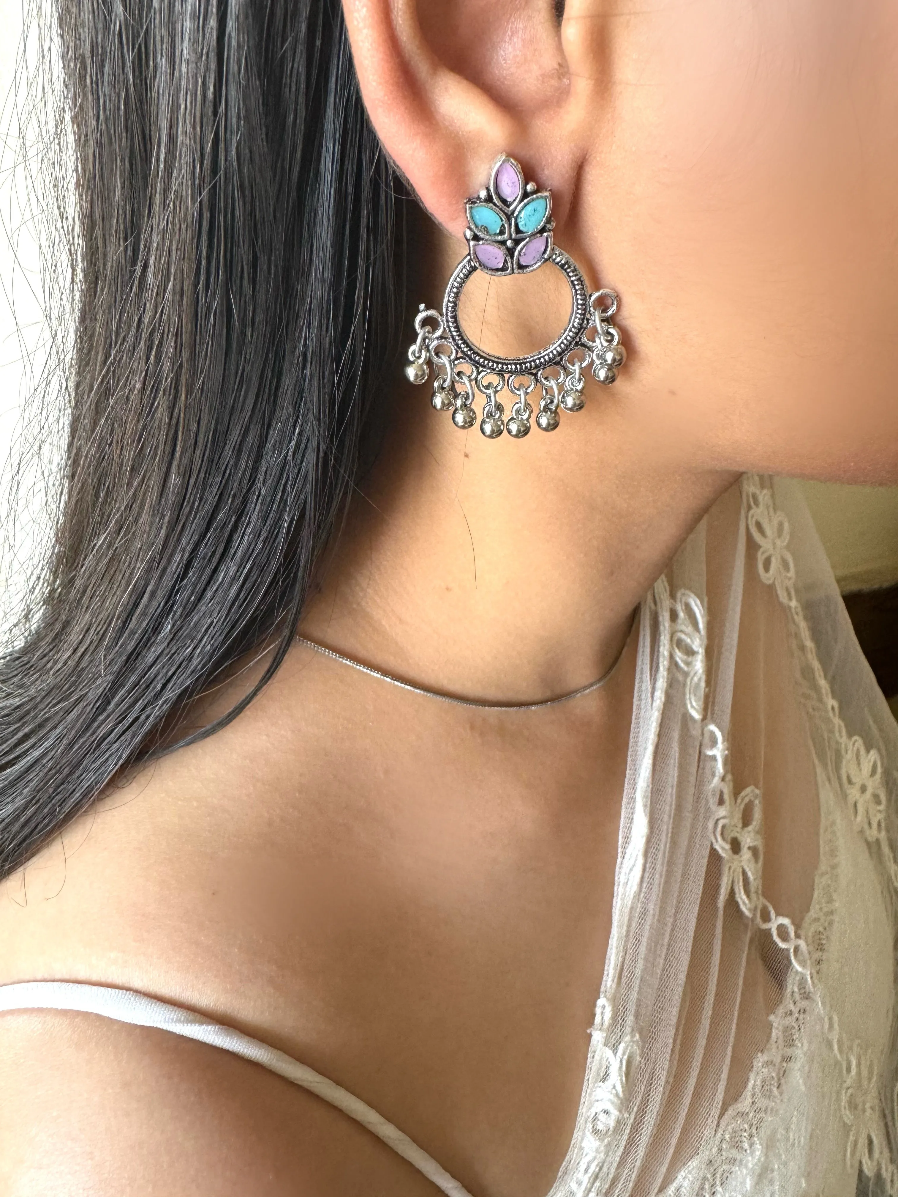 Wreath Crystal Studs